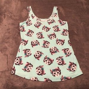 Cats with Flowers Tank Top